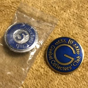 2 Vintage Goebel Collector’s Club Lapel Pins